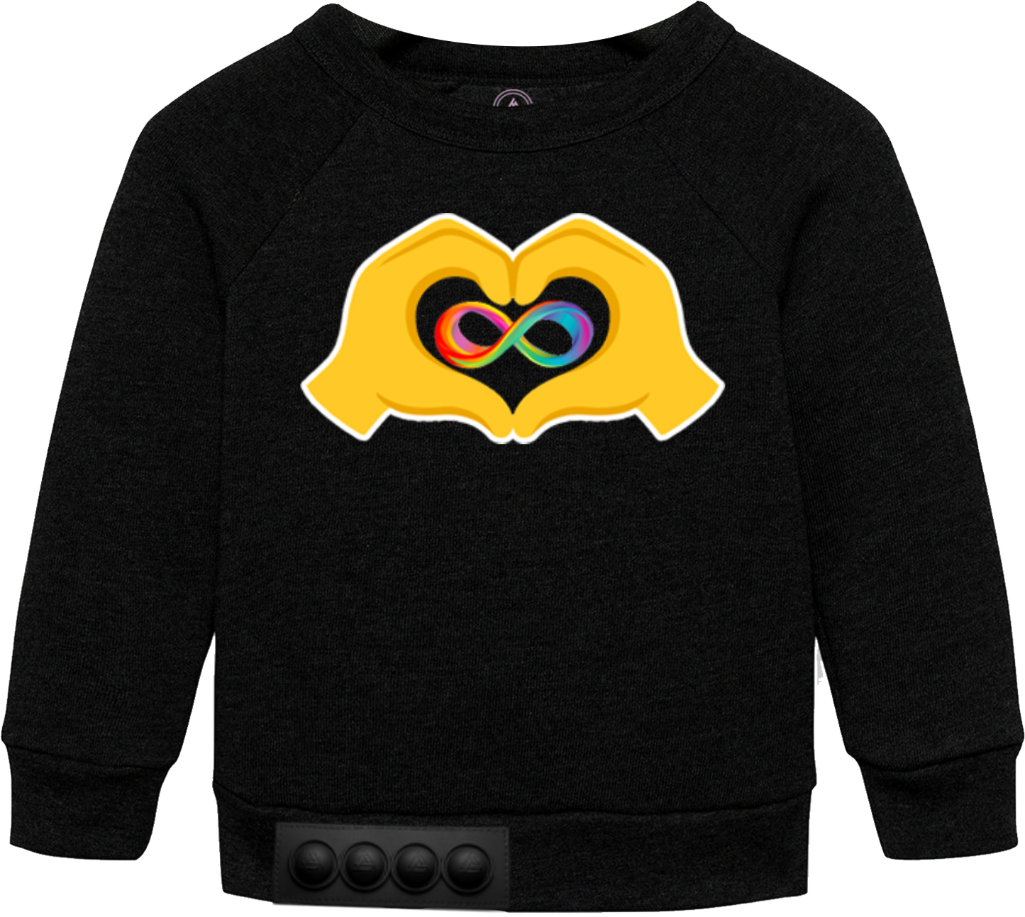 Toddler / Black Sweatshirt / Black pop it