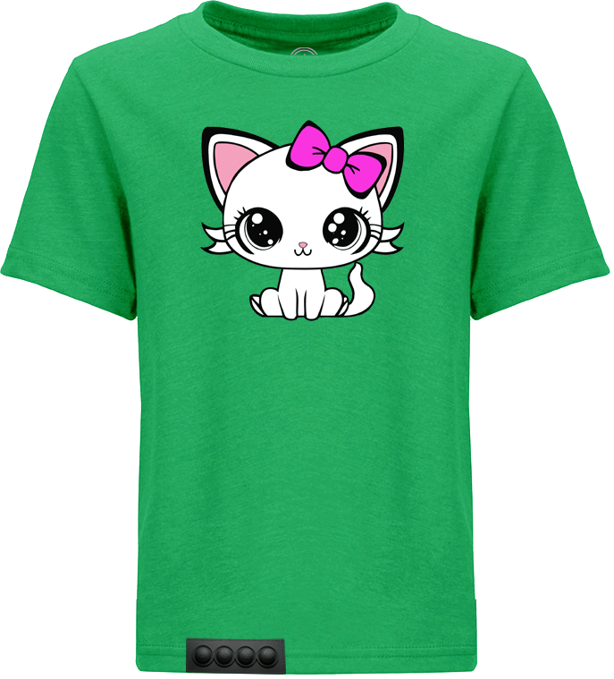 Green tee/black pop it