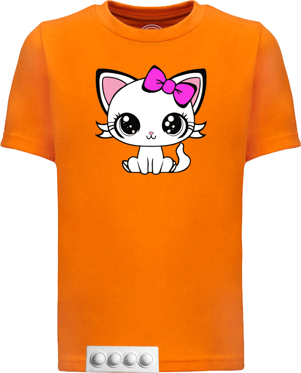 Orange tee/white pop it