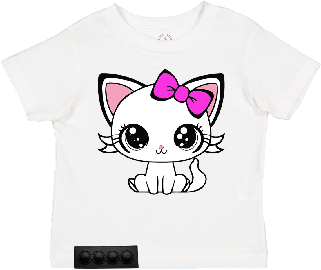 Toddler/ White T/Black pop it