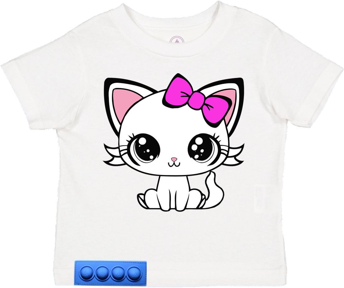 Toddler/ White T/Blue pop it