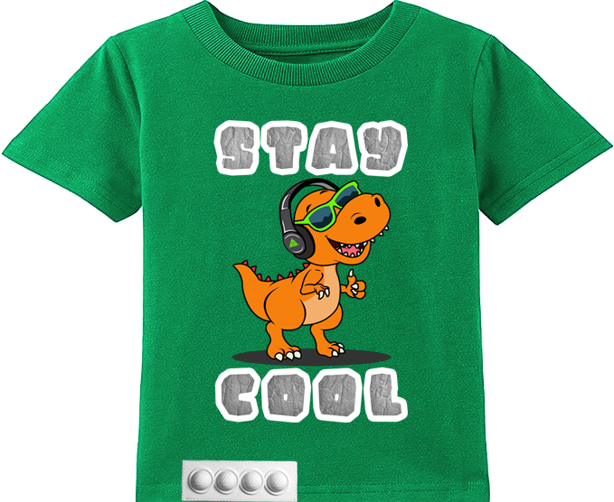 Toddler/ Green T/ White pop it