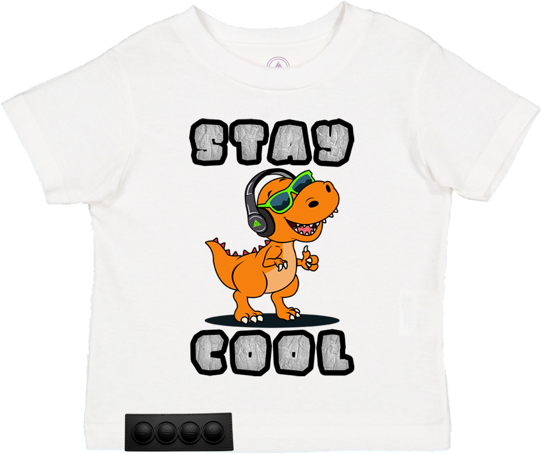 Toddler/ White T/Black pop it