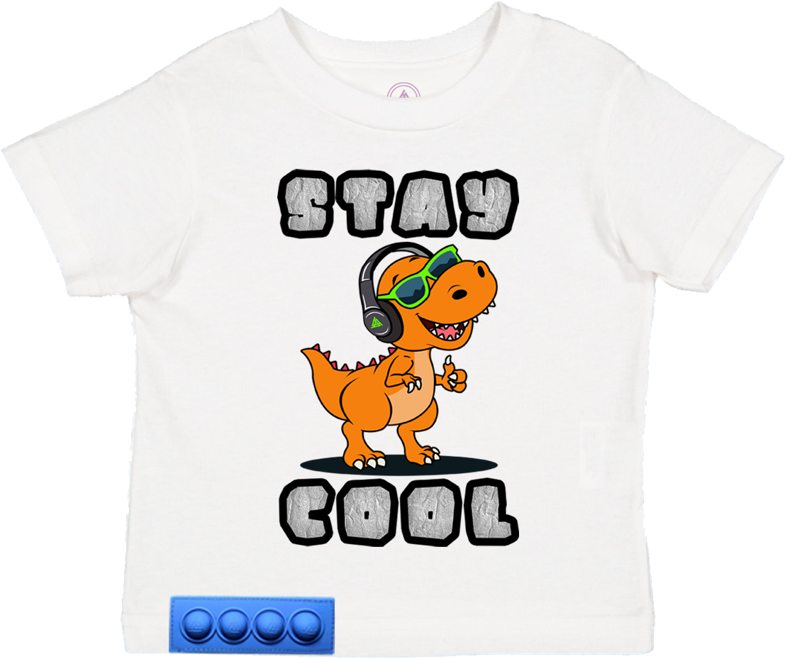 Toddler/ White T/Blue pop it