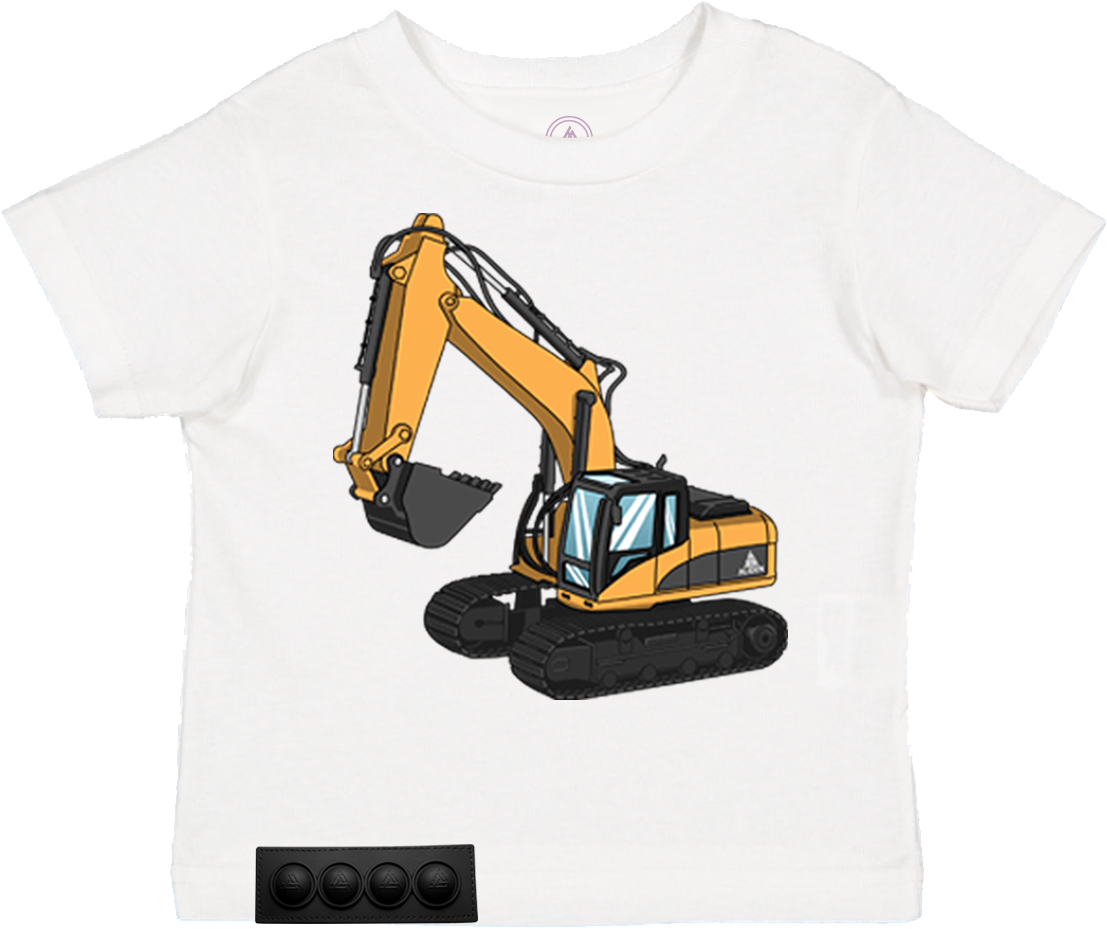 Toddler/ White T/Black pop it