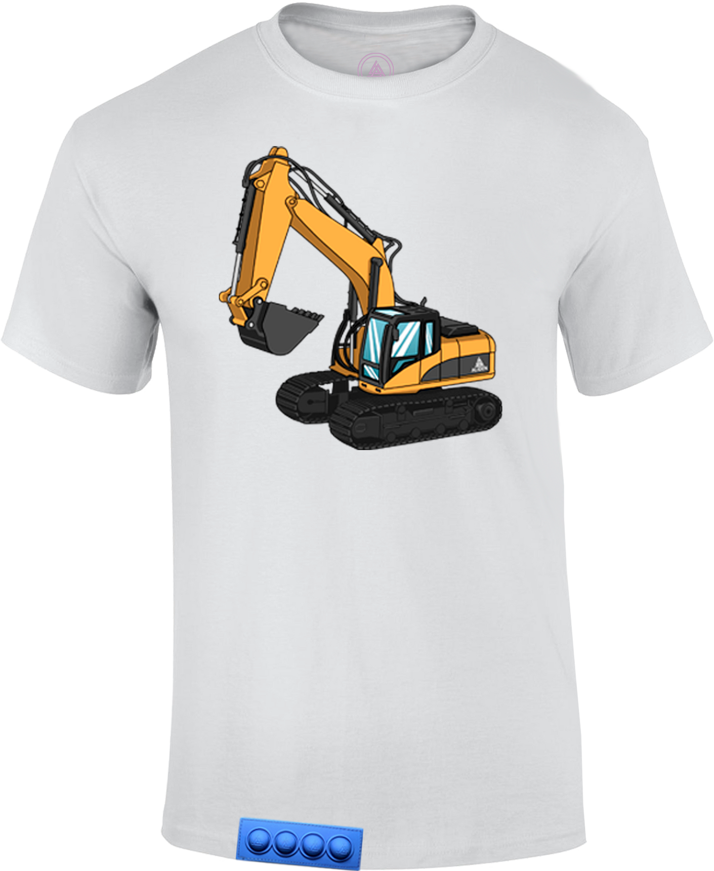 Adult/White tee/ Blue pop it