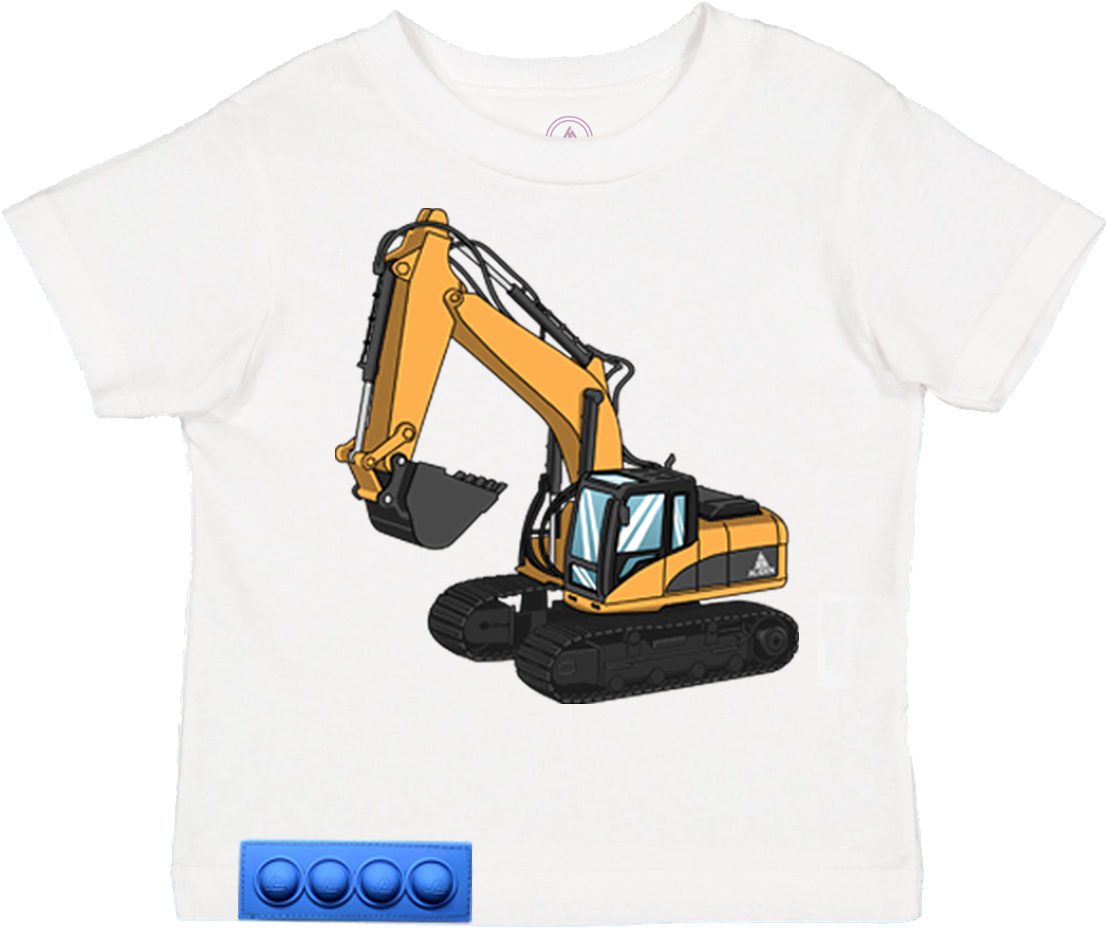 Toddler/ White T/Blue pop it