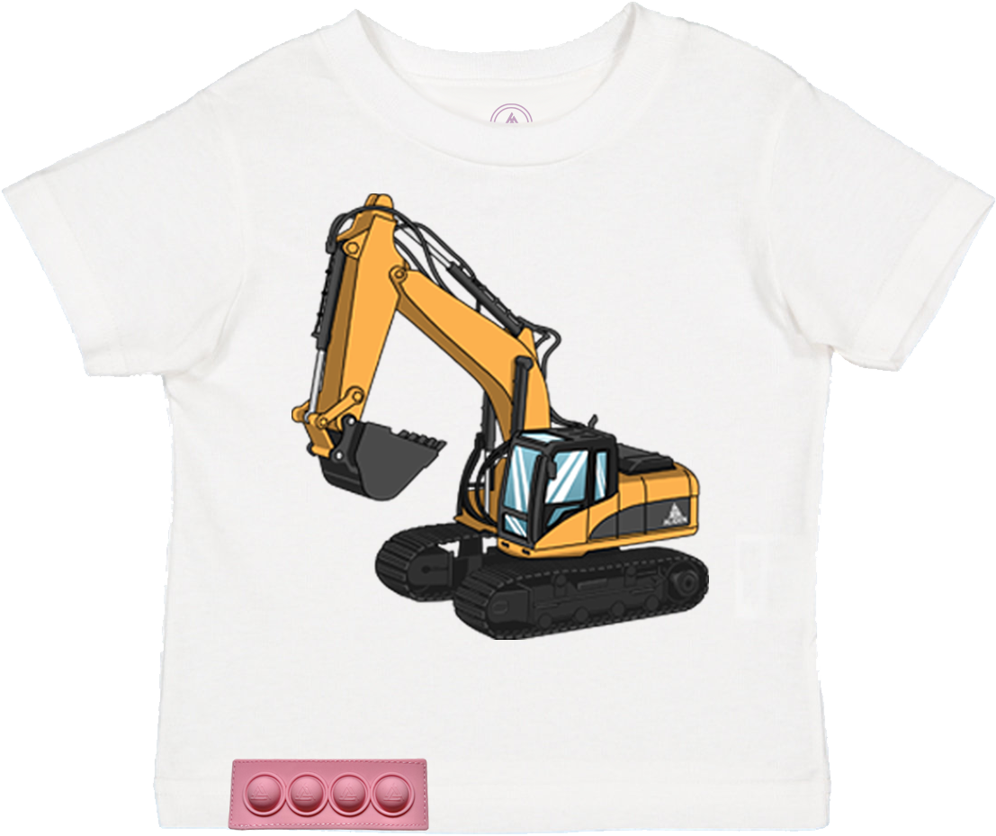 Toddler/ White T/Pink pop it