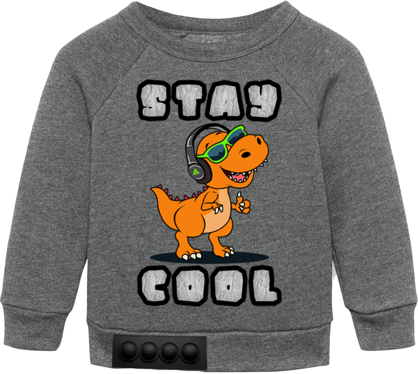 Toddler / Gray Sweatshirt / Black pop it