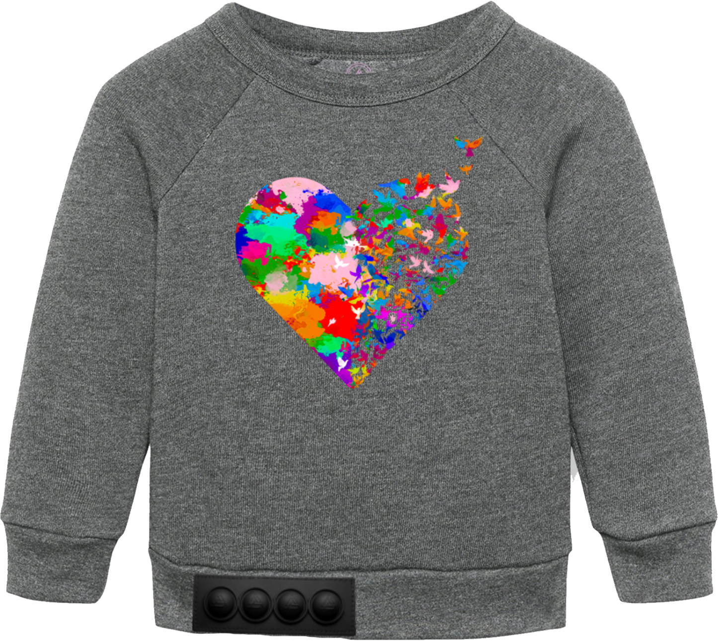 Toddler / Gray Sweatshirt / Black pop it