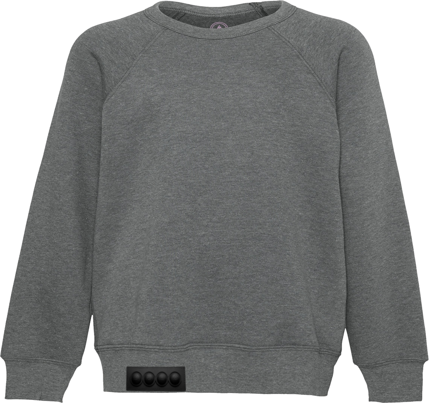 Adult / Gray Sweatshirt / Black pop it