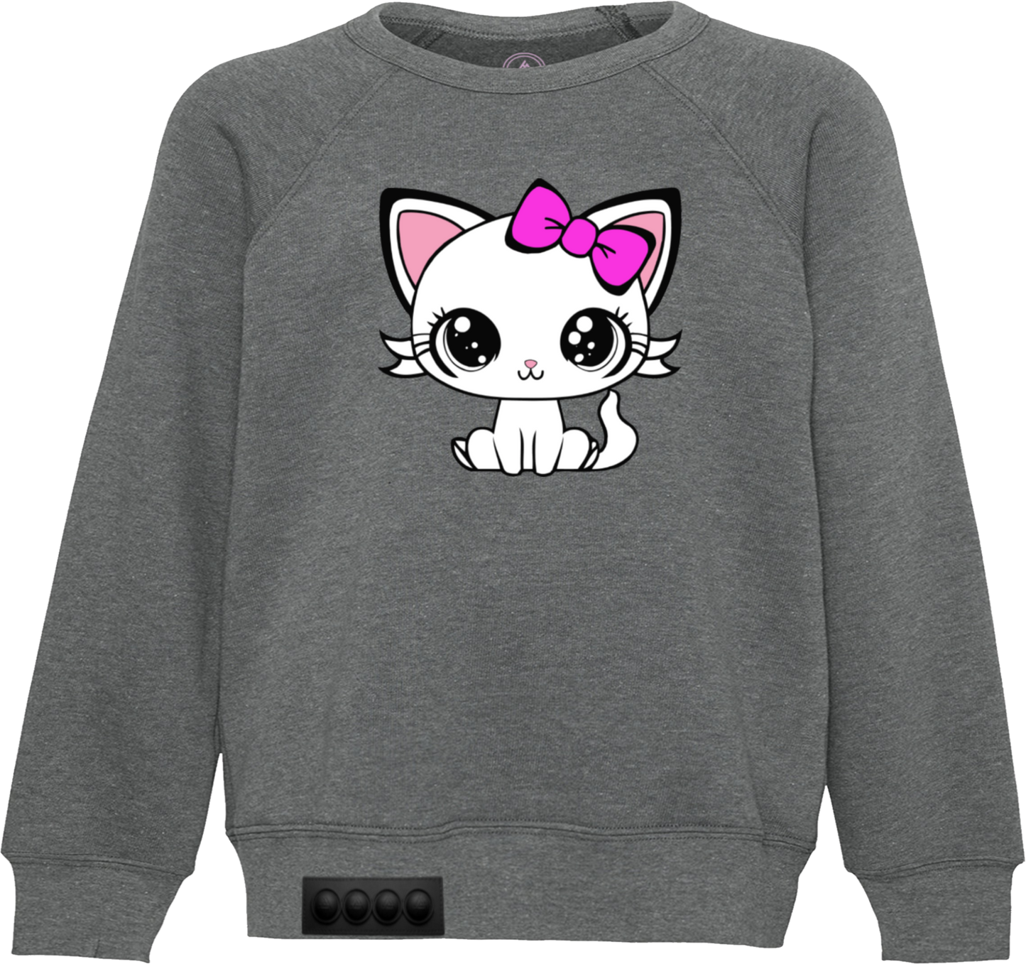 Adult / Gray Sweatshirt / Black pop it