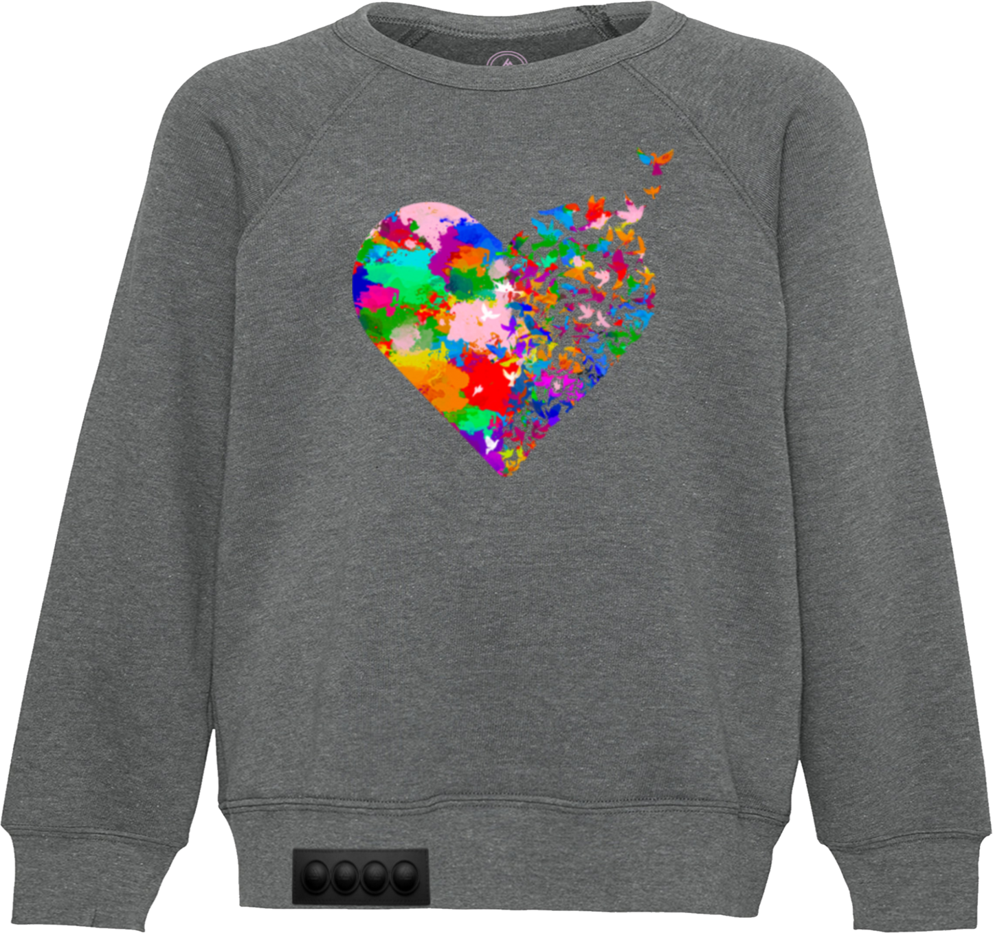 Adult / Gray Sweatshirt / Black pop it