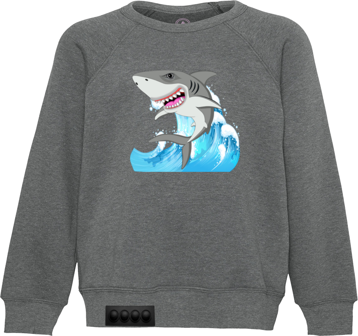 Adult / Gray Sweatshirt / Black pop it