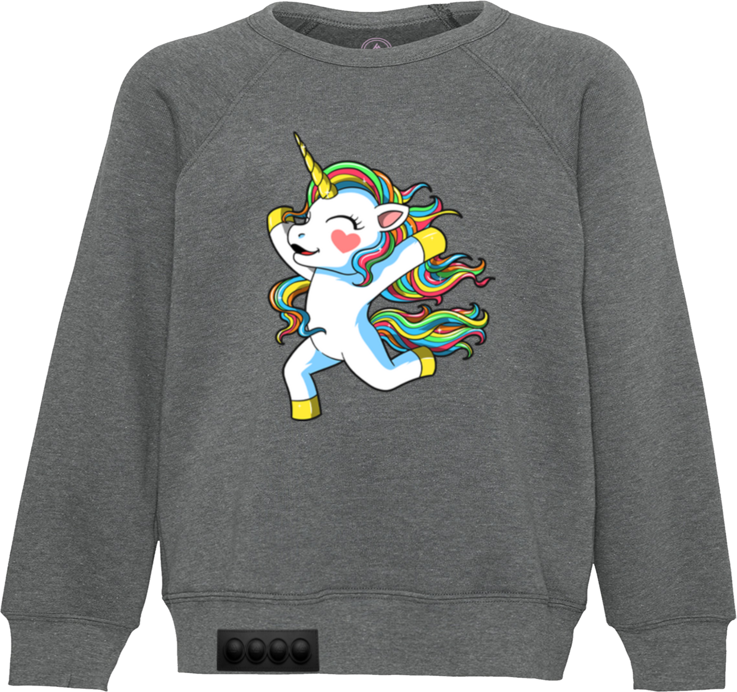 Adult / Gray Sweatshirt / Black pop it