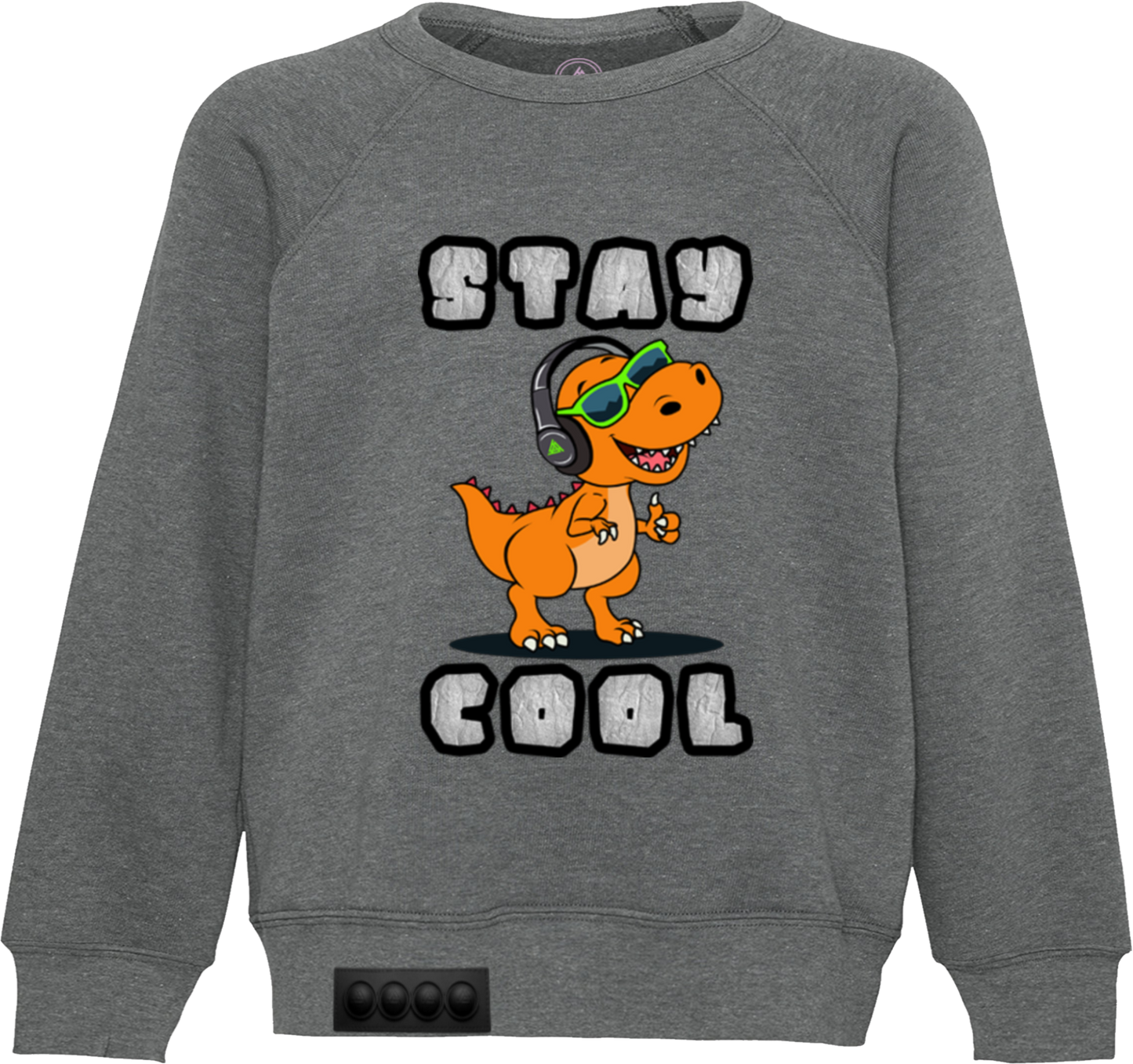Adult / Gray Sweatshirt / Black pop it