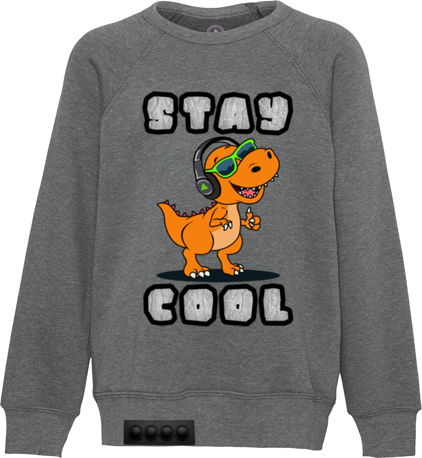 Kids / Gray Sweatshirt / Black pop it