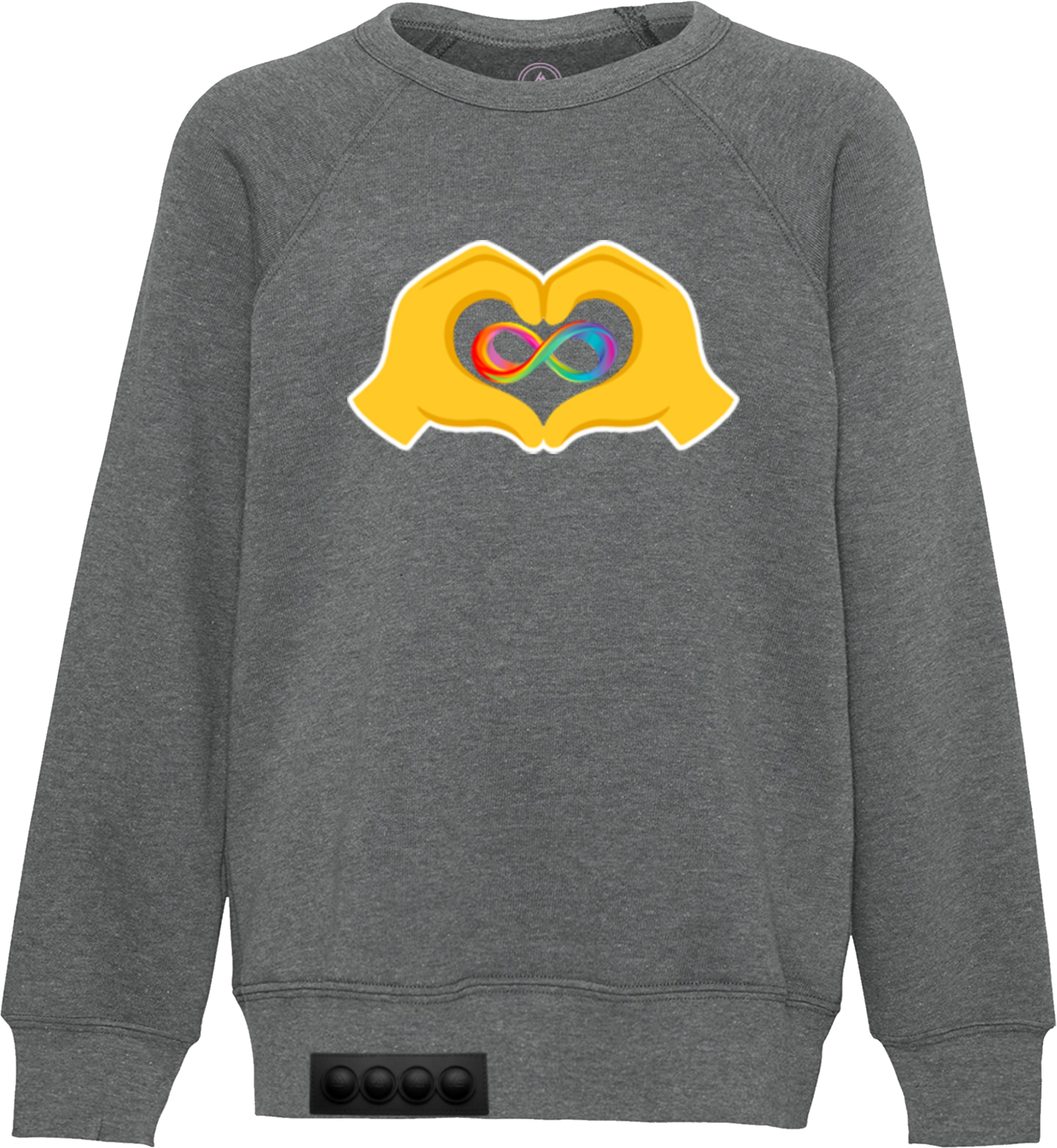 Kids / Gray Sweatshirt / Black pop it