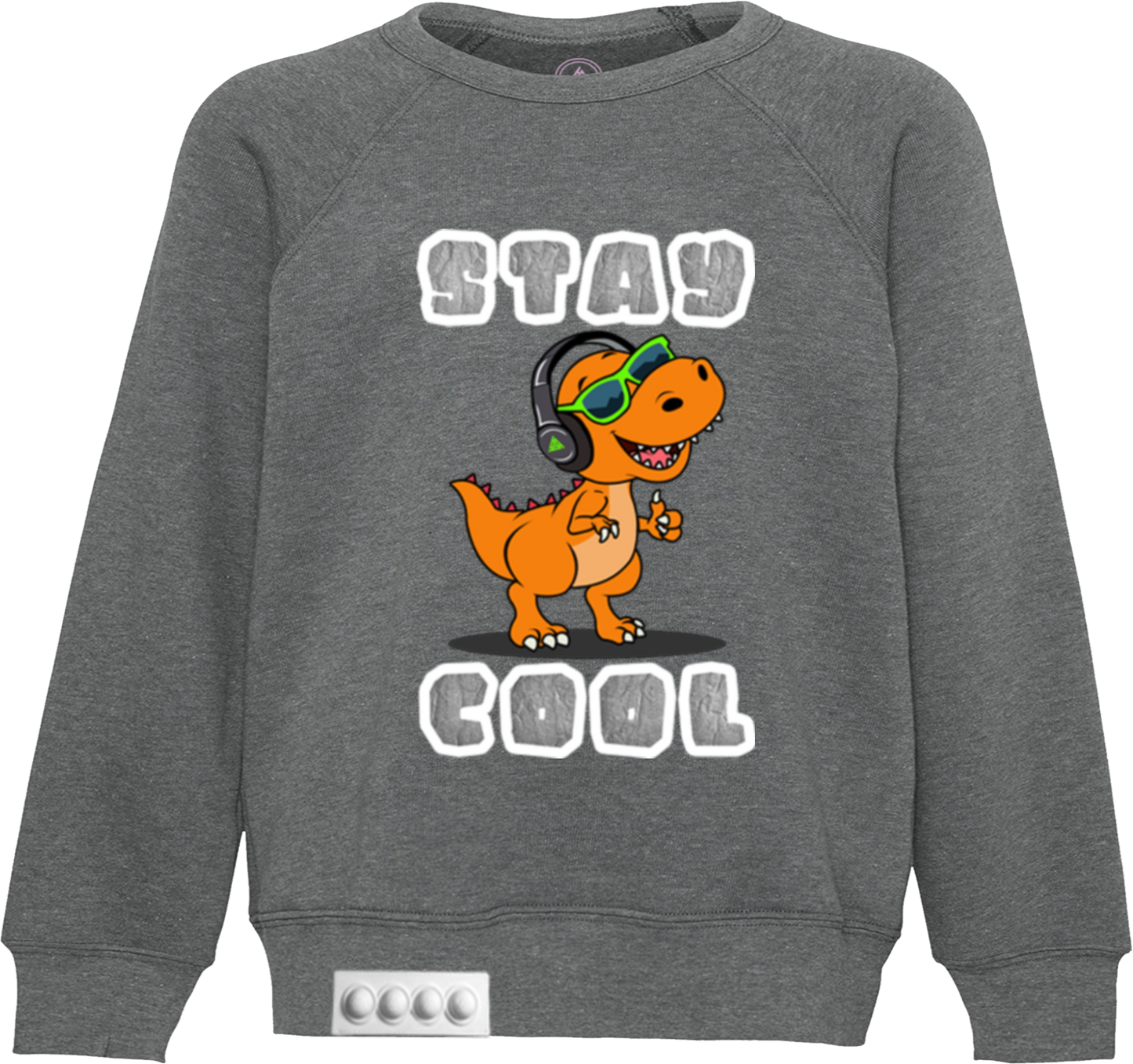 Adult / Gray Sweatshirt / White pop it