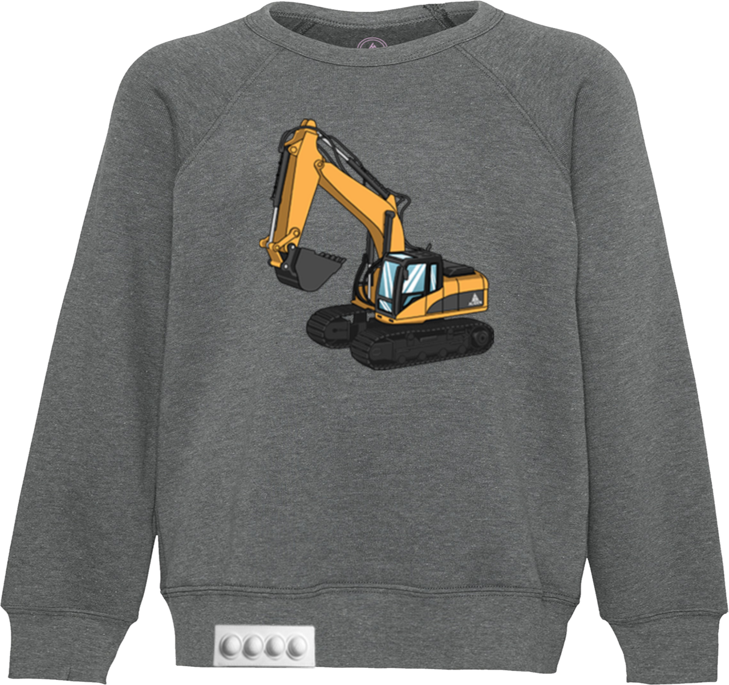 Adult / Gray Sweatshirt / White pop it