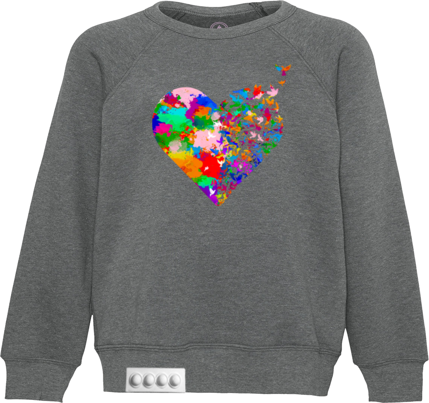 Adult / Gray Sweatshirt / White pop it