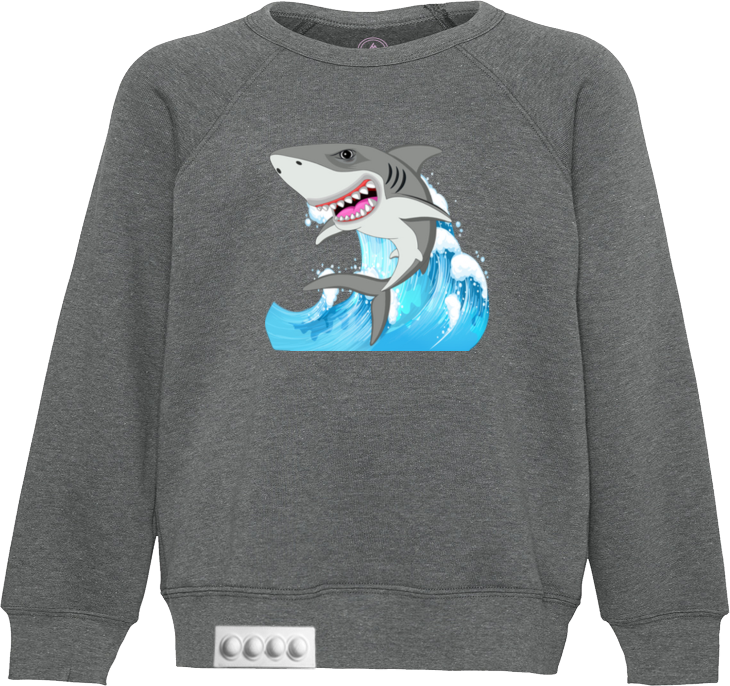 Adult / Gray Sweatshirt / White pop it