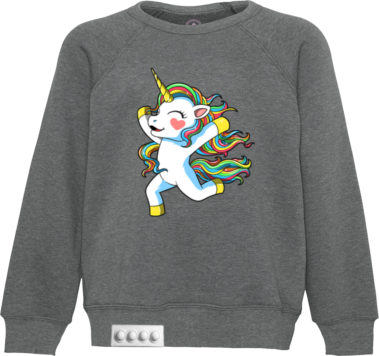 Adult / Gray Sweatshirt / White pop it