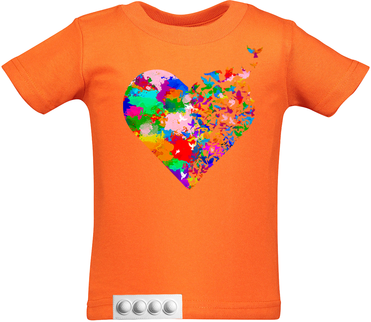 Toddler/ Orange T/White pop it