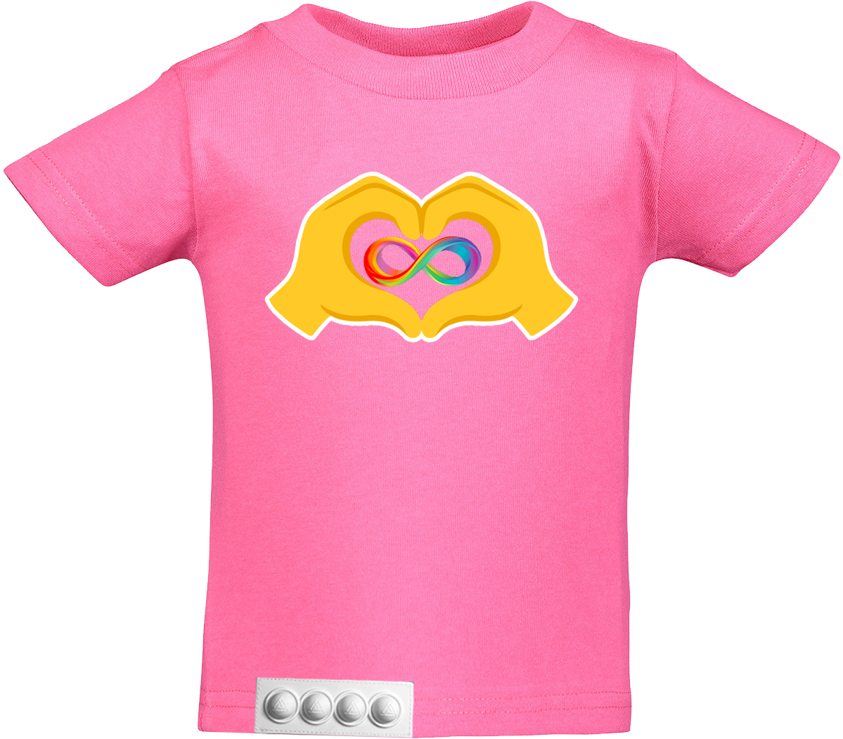 Toddler/ Pink T/White pop it