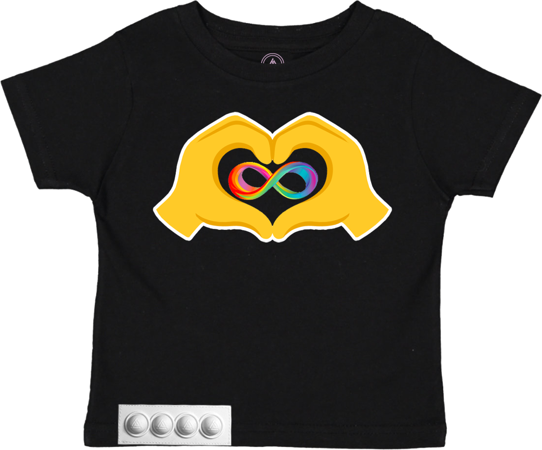Toddler/Black T/White pop it