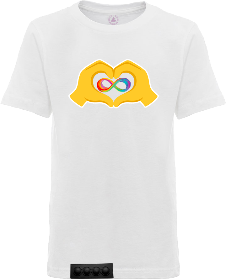 White tee/black pop it