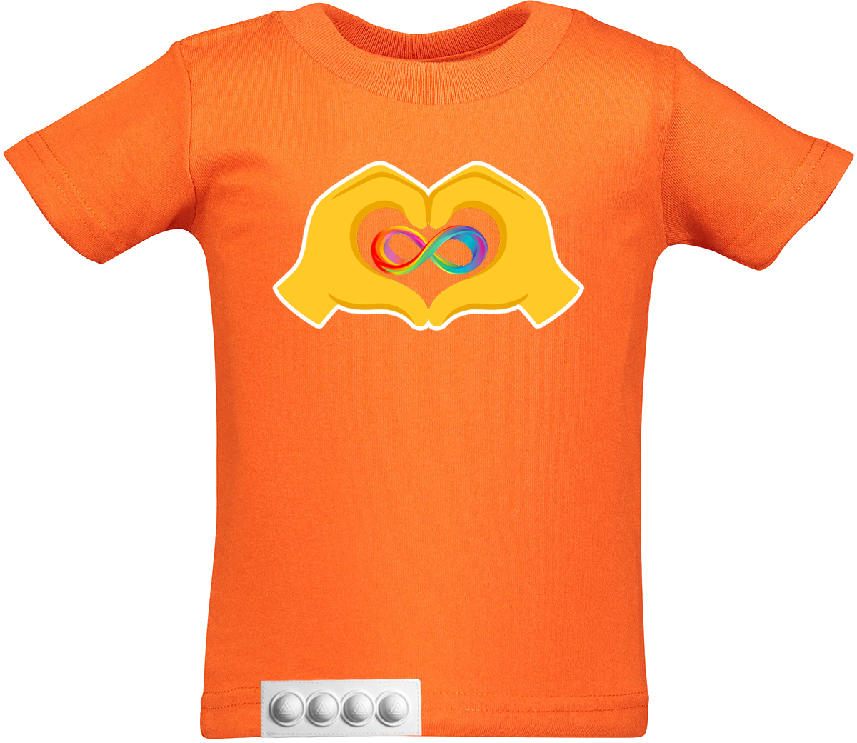 Toddler/ Orange T/White pop it