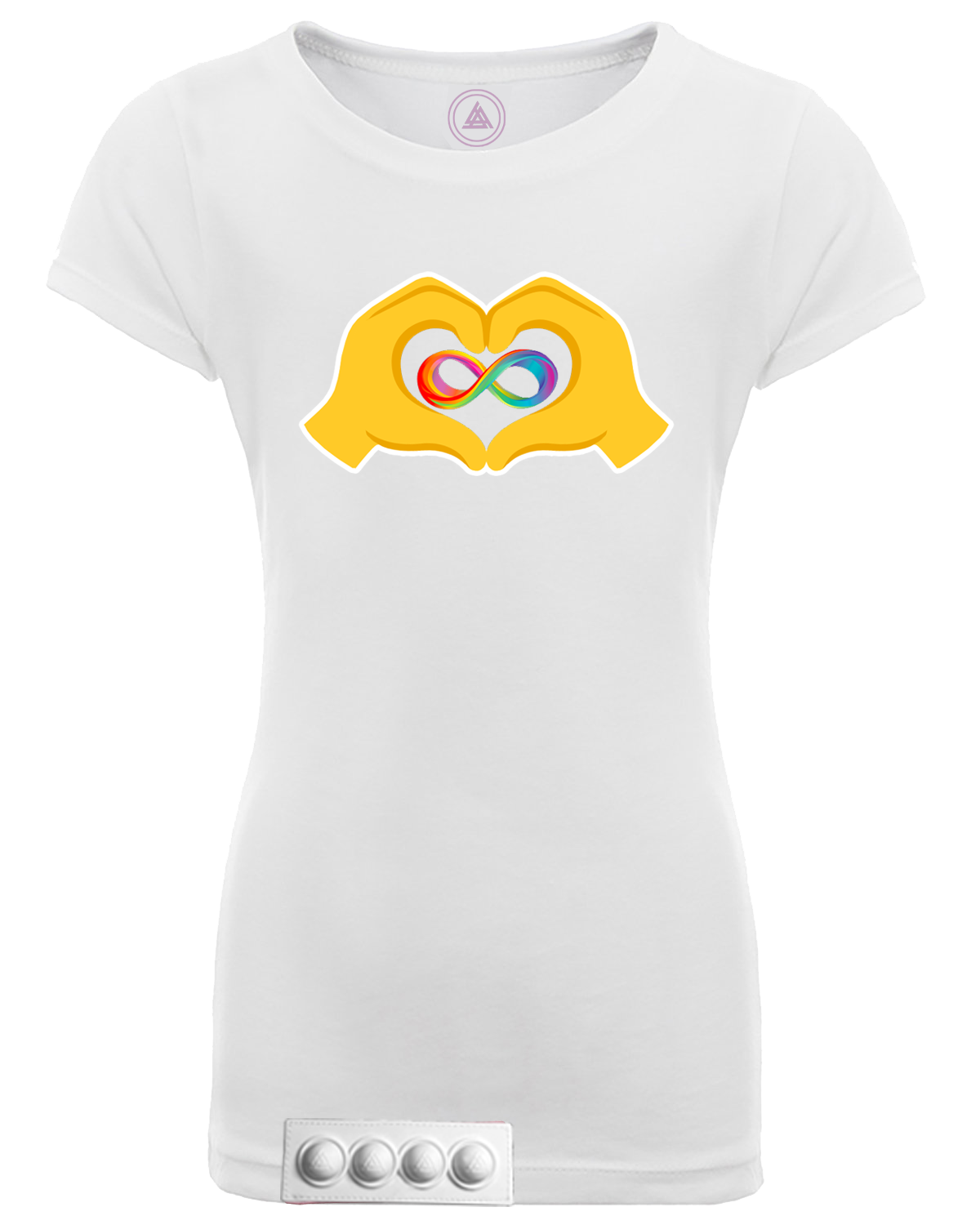 White tee/white pop it