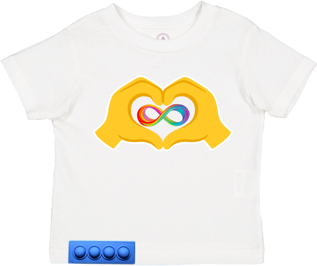 Toddler/ White T/Blue pop it