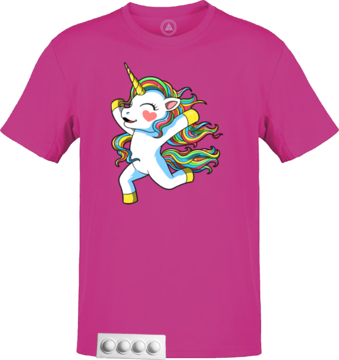 Pink tee/white pop it