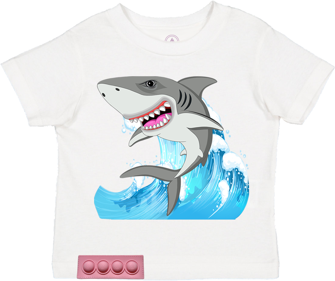 Toddler/ White T/Pink pop it