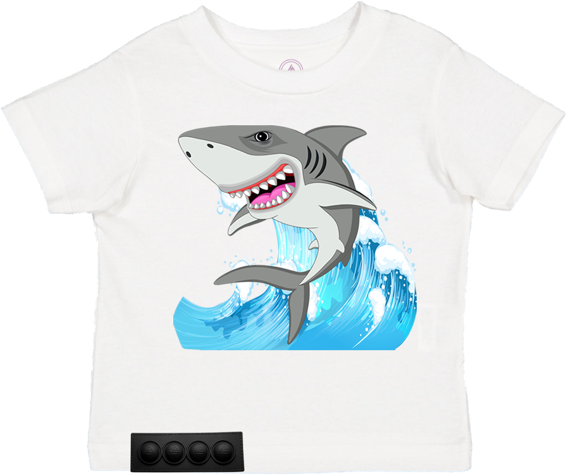 Toddler/ White T/Black pop it