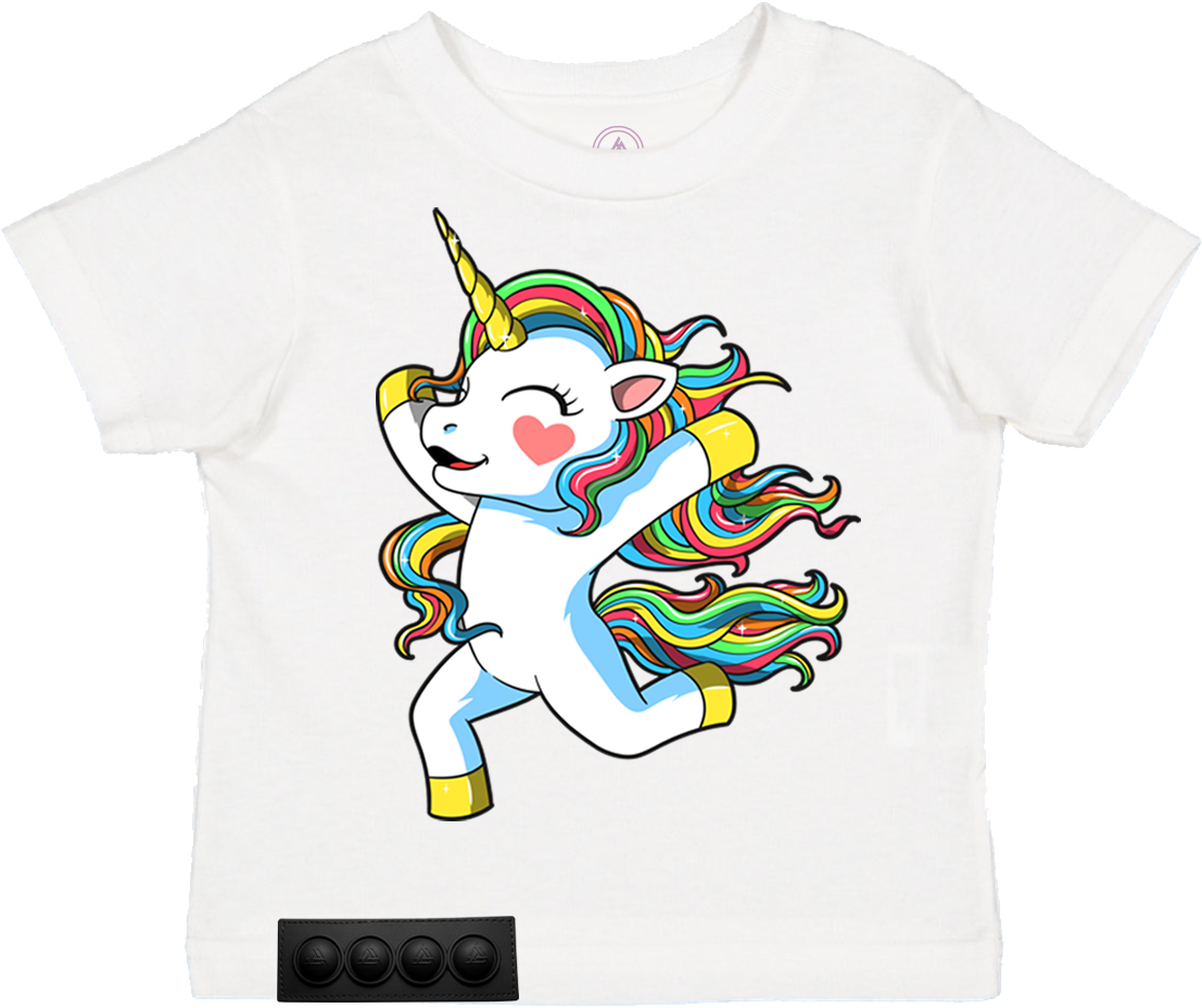 Toddler/ White T/Black pop it