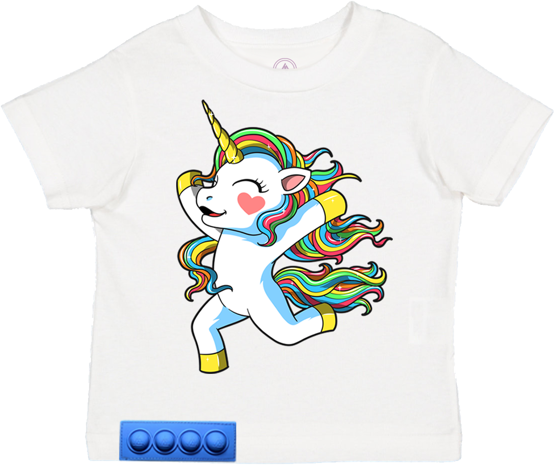 Toddler/ White T/Blue pop it
