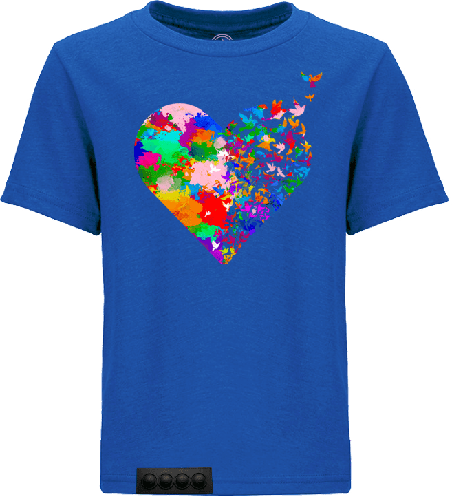 Blue tee/black pop it