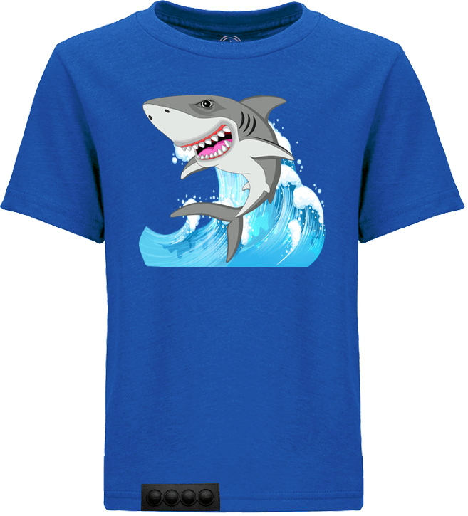 Blue tee/black pop it