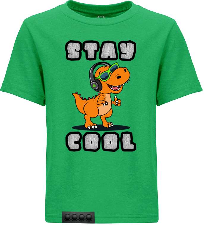 Green tee/black pop it