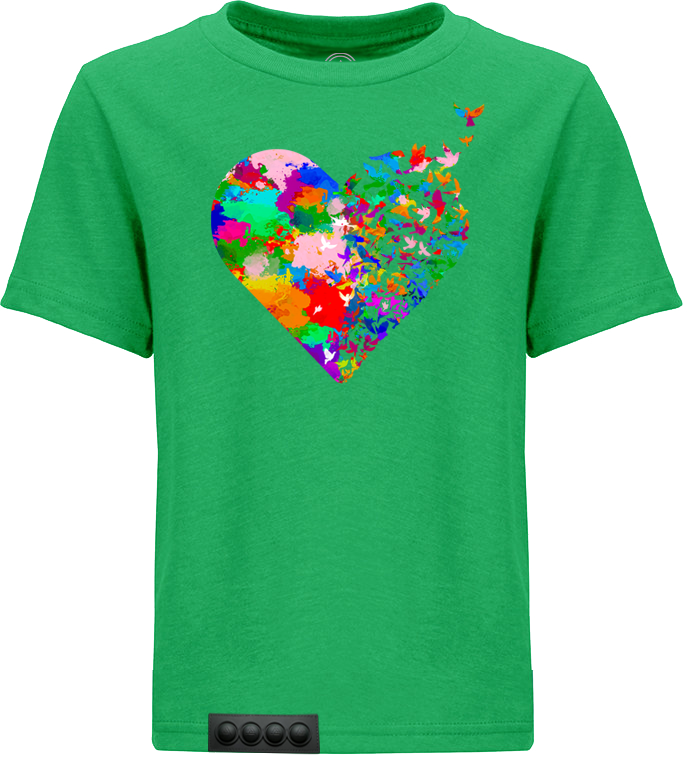 Green tee/black pop it