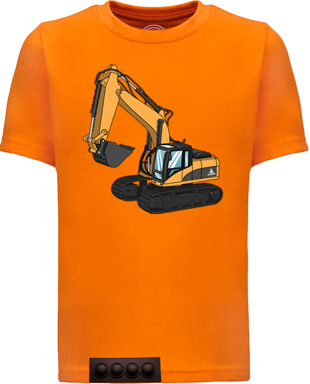 Orange tee/black pop it
