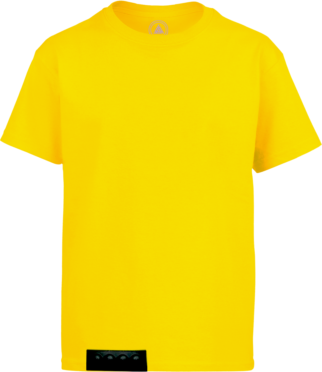 Yellow tee/black pop it