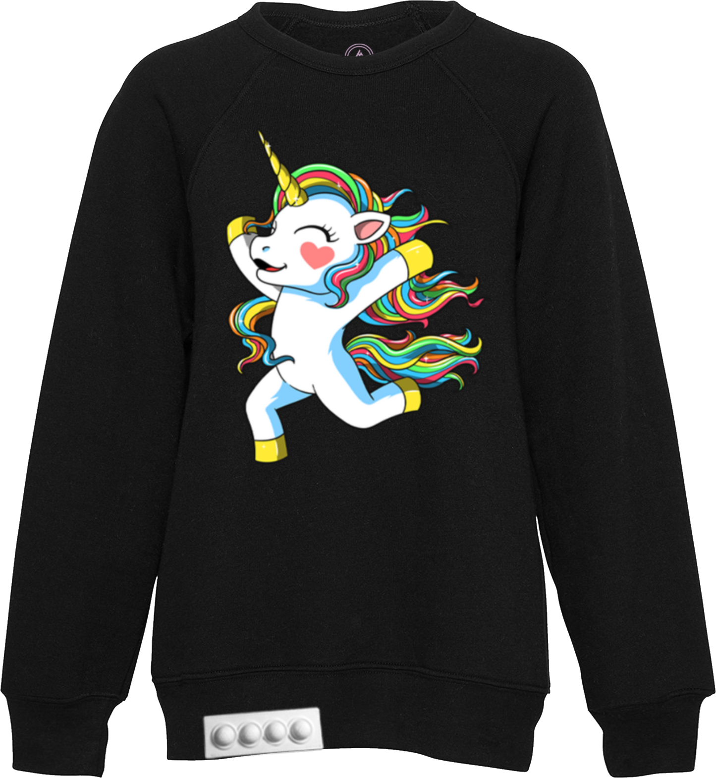 Kids / Black Sweatshirt / White pop it