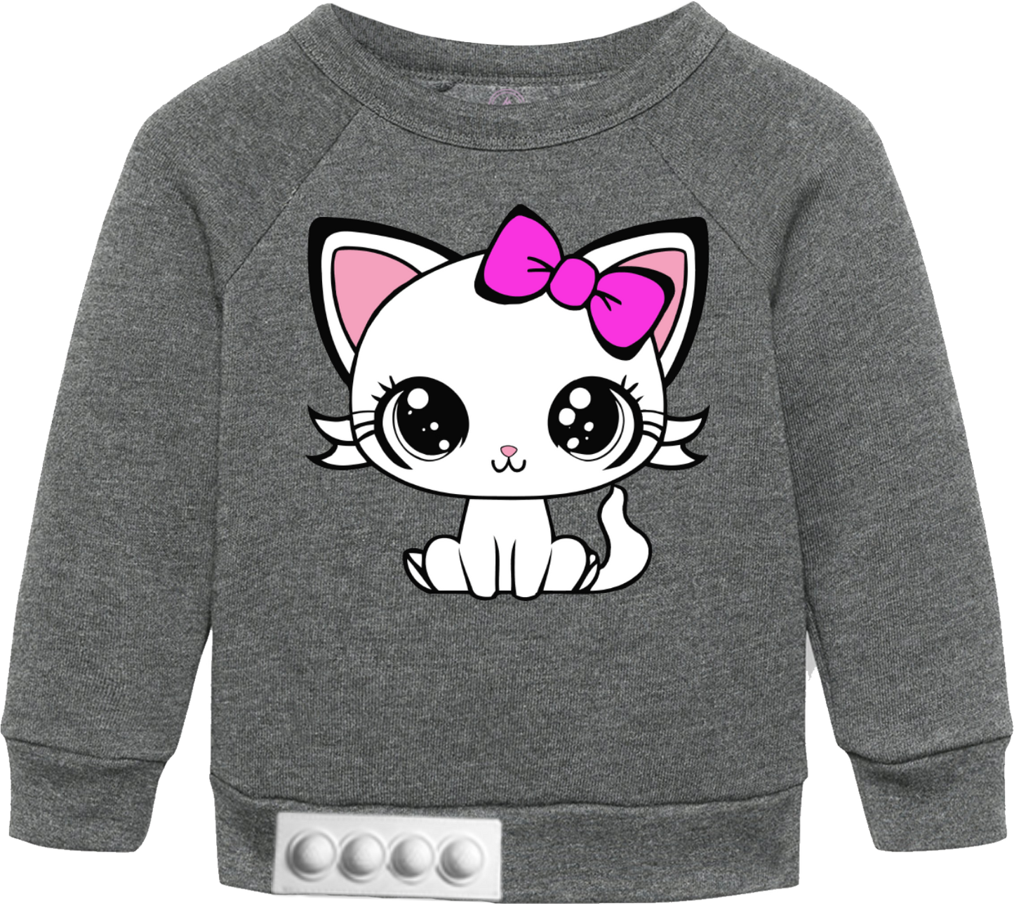 Toddler / Gray Sweatshirt / White pop it