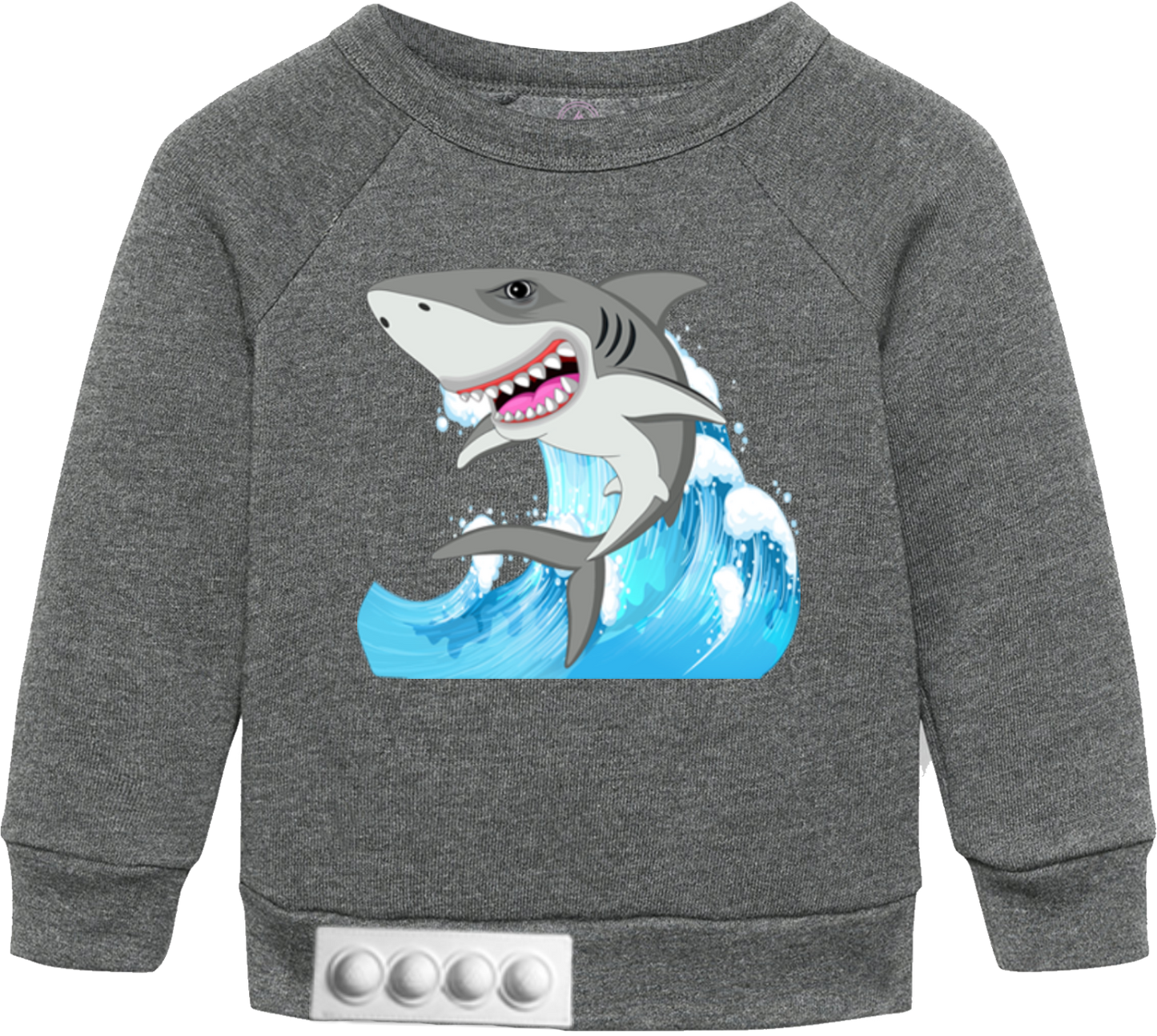 Toddler / Gray Sweatshirt / White pop it