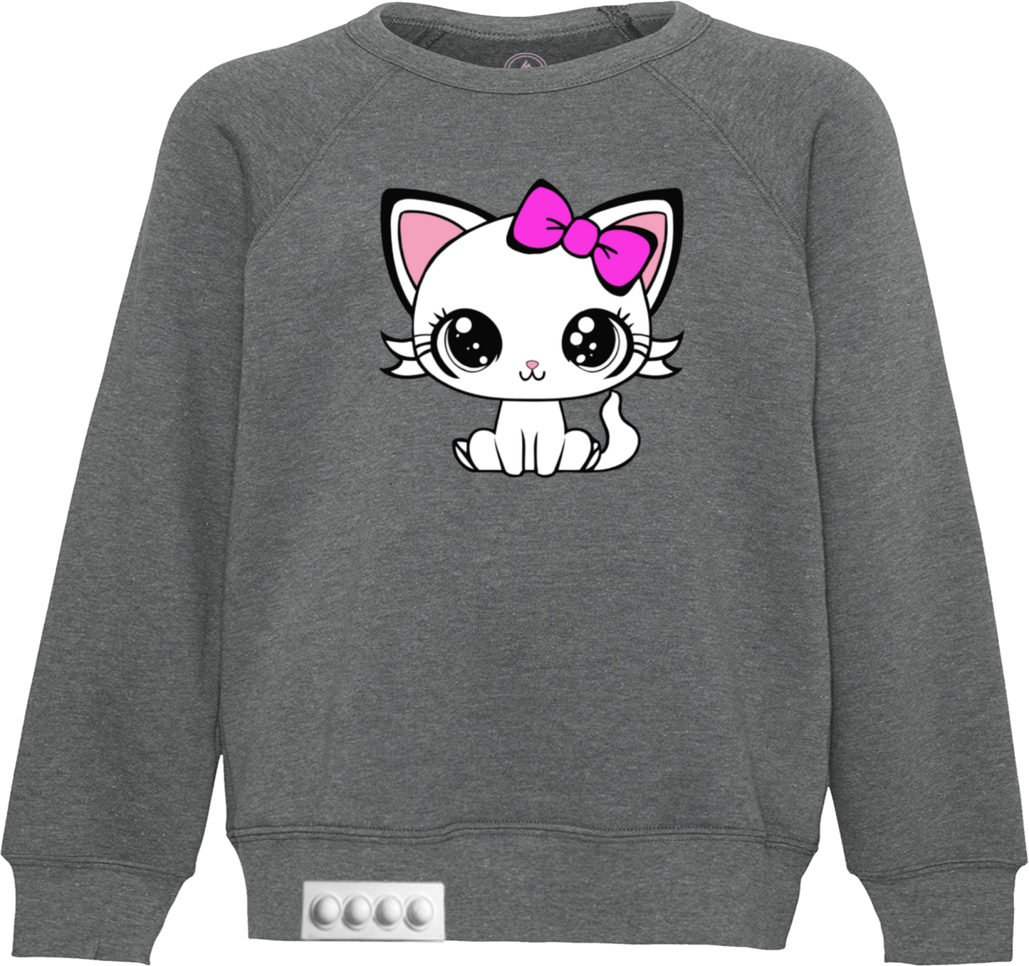 Adult / Gray Sweatshirt / White pop it