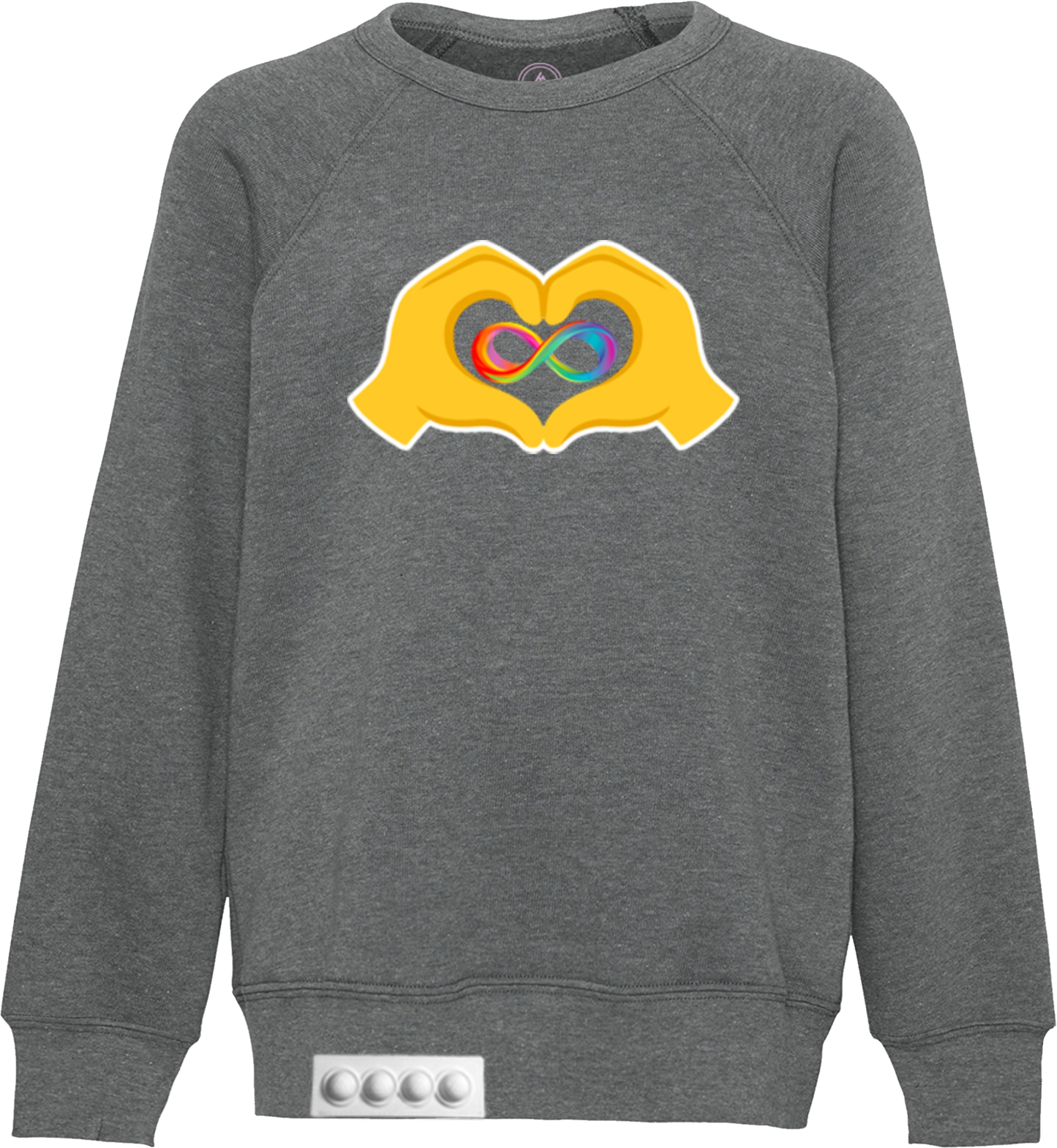 Kids / Gray Sweatshirt / White pop it